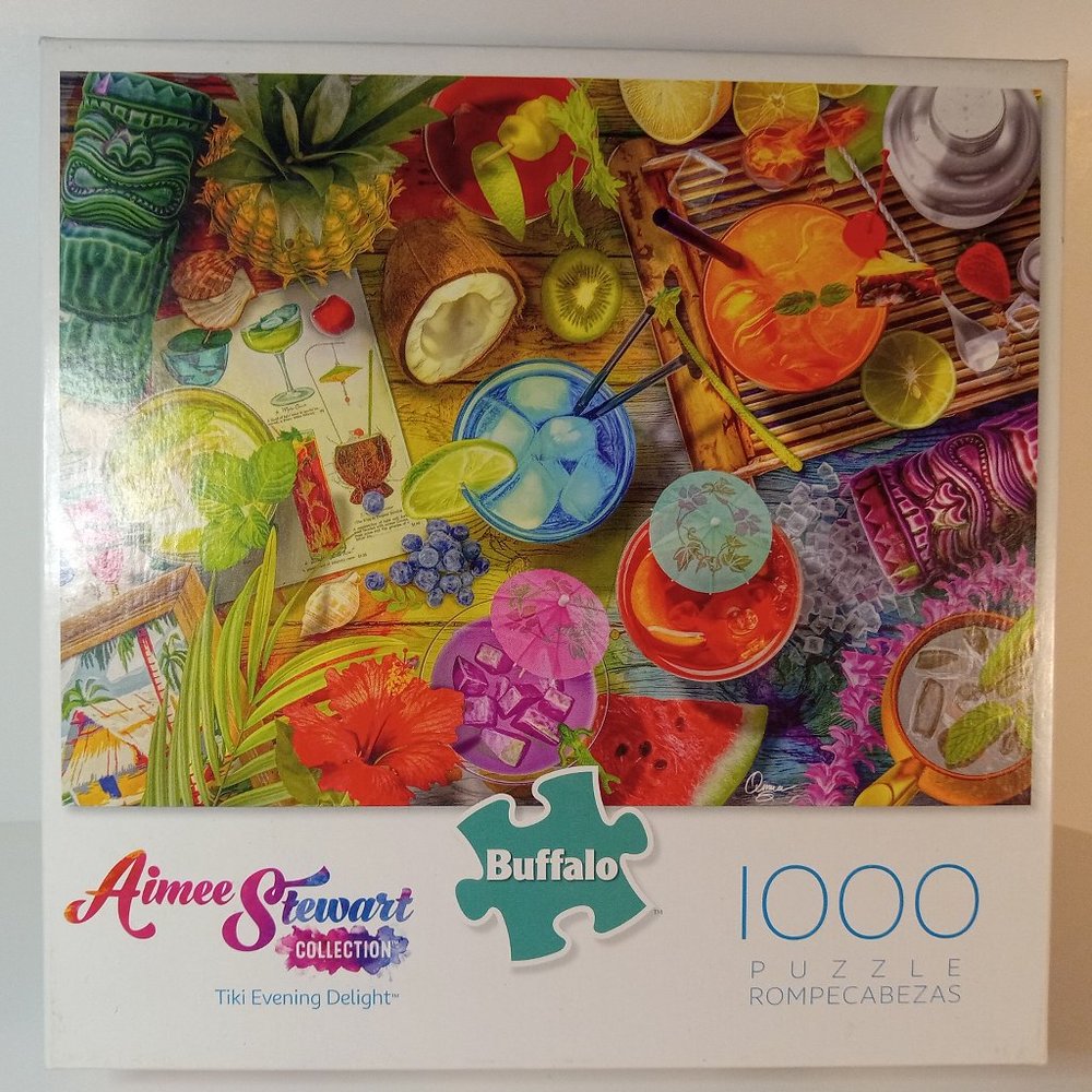 Tiki Evening Delight Aimee Stewart 1000 pc Jigsaw Puzzle 26.75" X 19.75" Buffalo